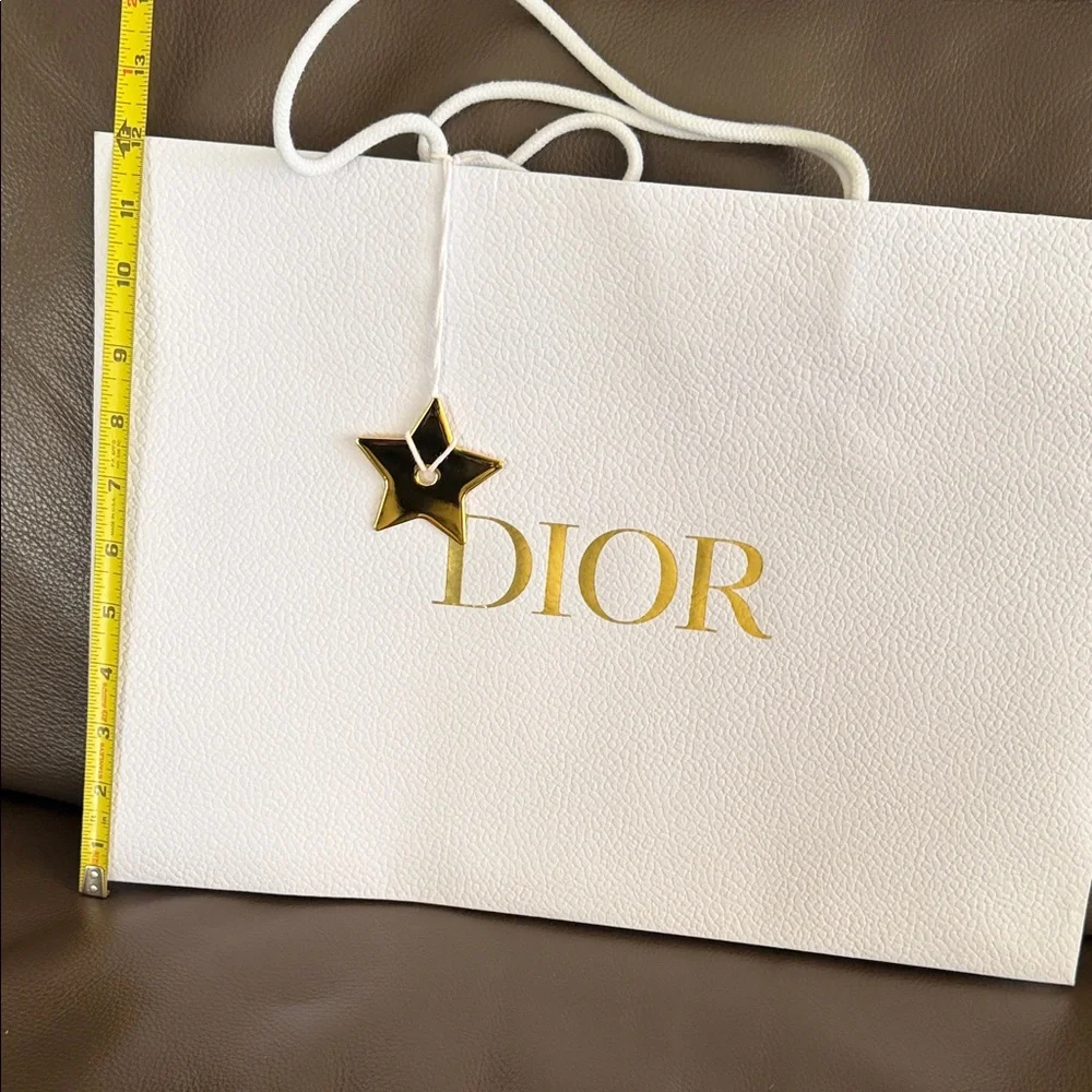 Dior Elegant White and Gold Paper shopping bag - Picture 5 of 5